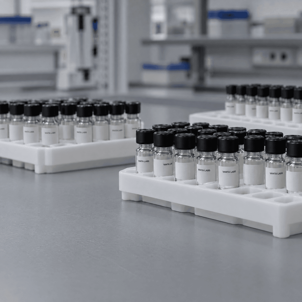 Vanta Labs research vials packed for bulk supply